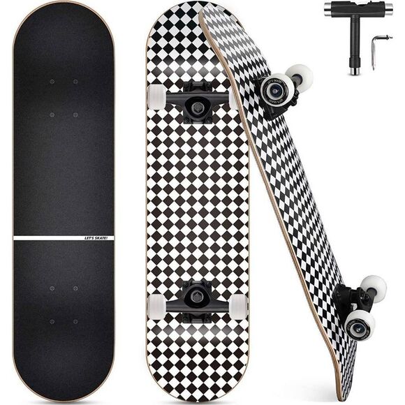 One Funxim Standard Skateboard for Kids 31 x 8 Inch 4 Wheels 7 Layer Maple - Picture 1 of 7